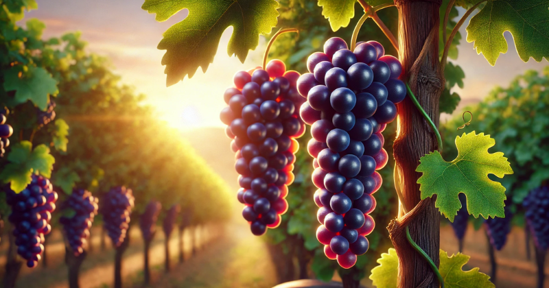 uvas en casa