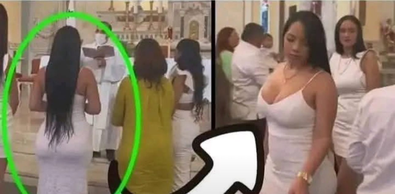Mujer en un bautizo