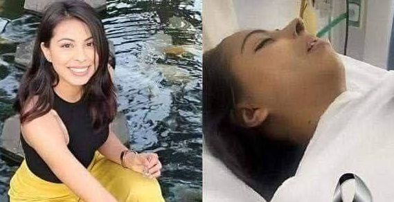 Una joven en un salón de belleza