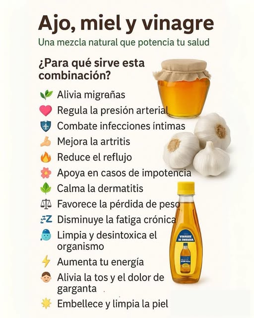Ajo, miel y vinagre