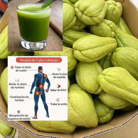 Chayote y bebida verde