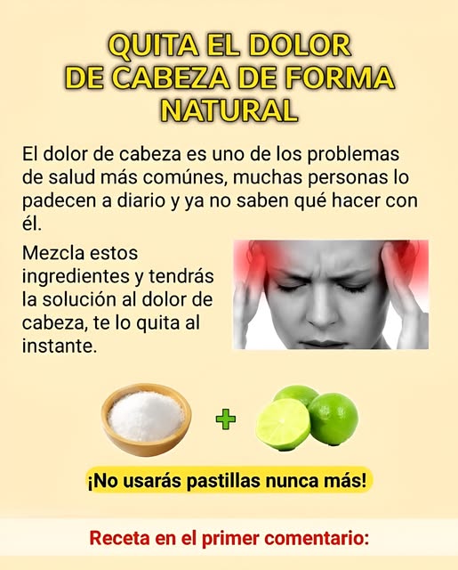 Remedio natural para el dolor de cabeza