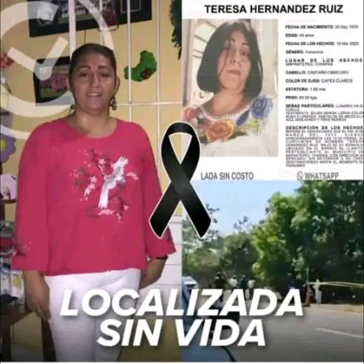 Desaparición y hallazgo de mujer