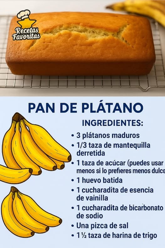 Delicioso pan de plátano recién horneado