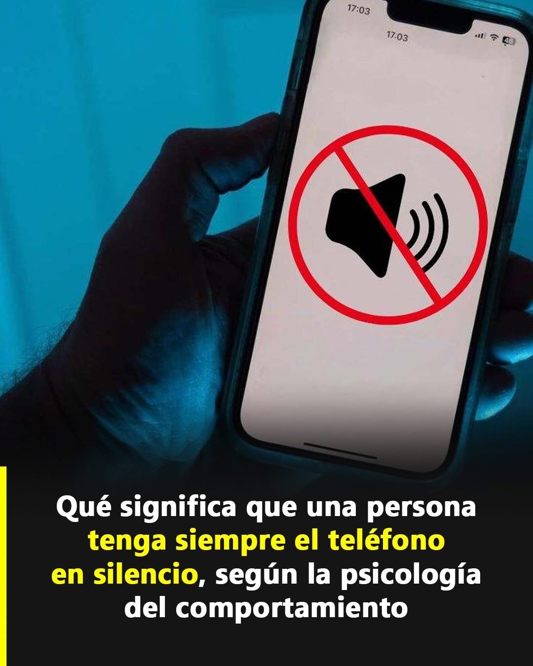 Teléfono móvil en silencio