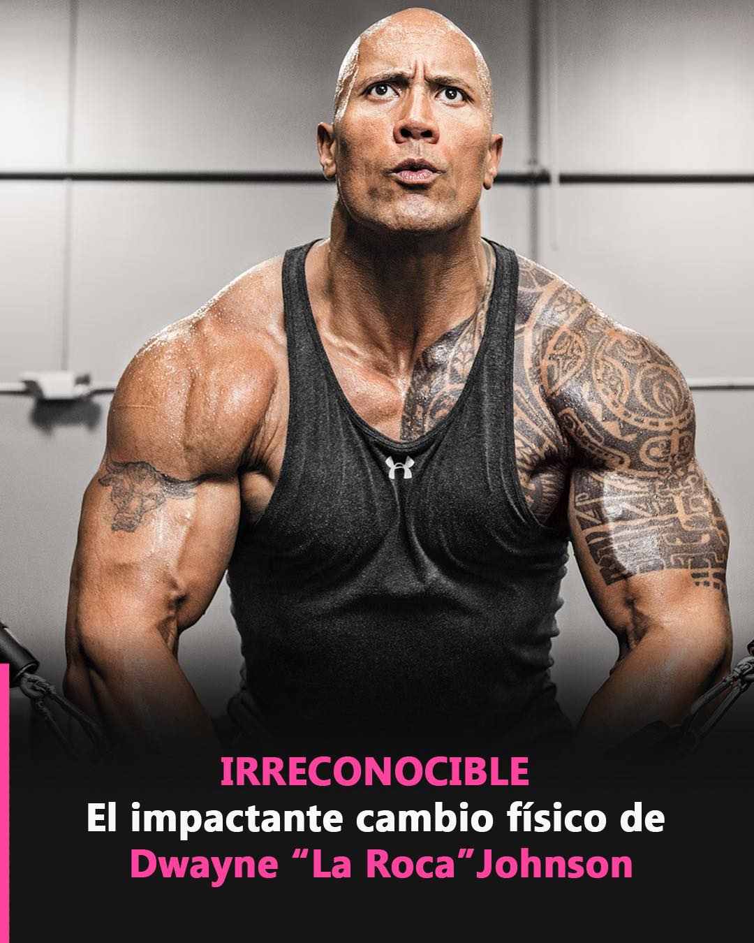 Dwayne La Roca Johnson en el gimnasio
