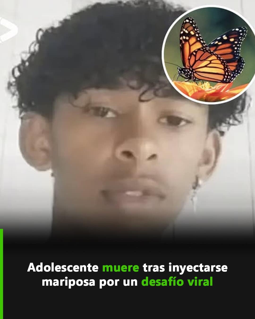 Adolescente y mariposa